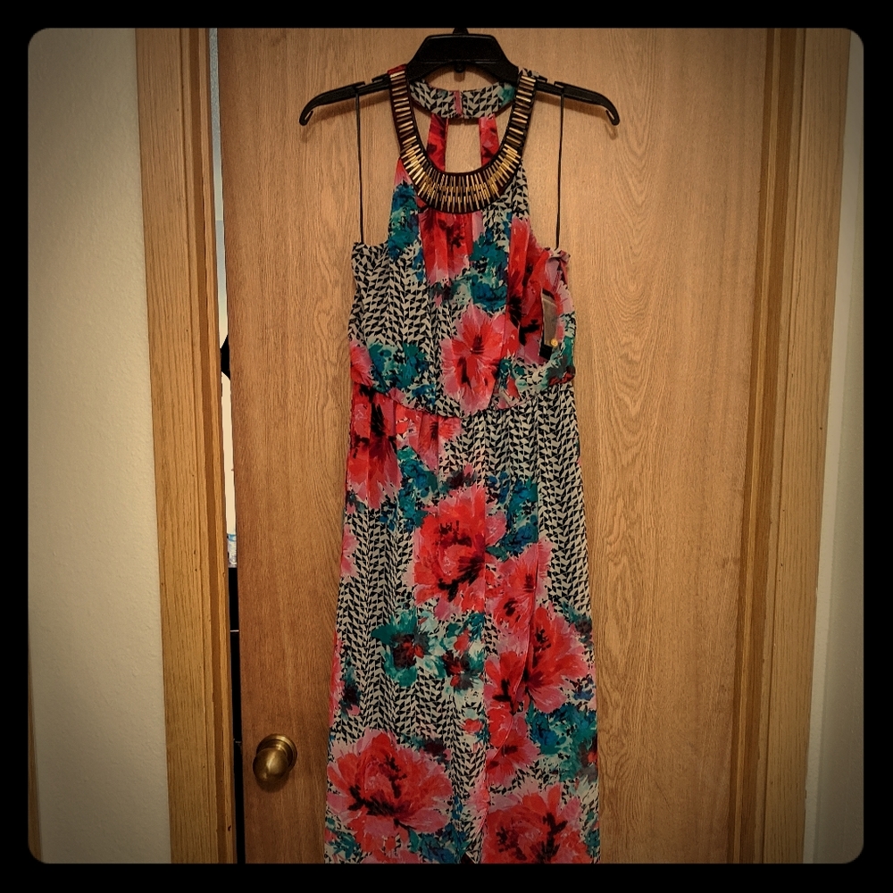 NEVER WORN Thalia Sodi embellished high low dress